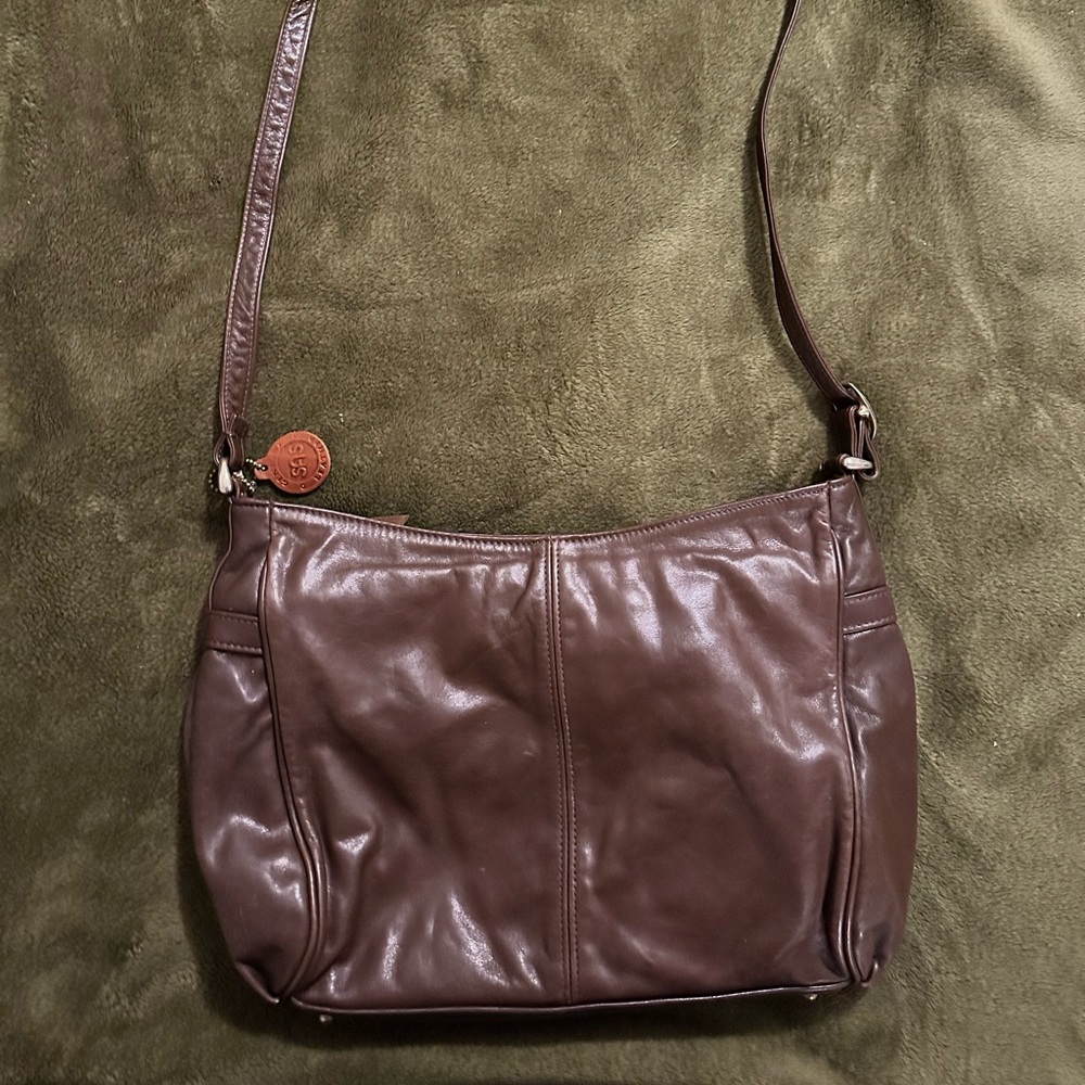 SAS Rich Brown Leather Shoulder Bag
